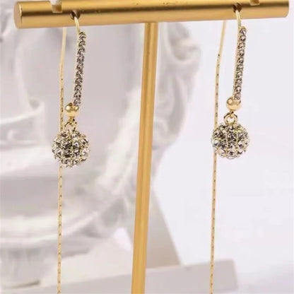 【BIG SALE】Women's Fashionable  Zircon Ball Pendant  Earrings