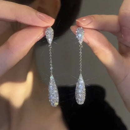 【BIG SALE】Women's Fashionable  Zircon Ball Pendant  Earrings